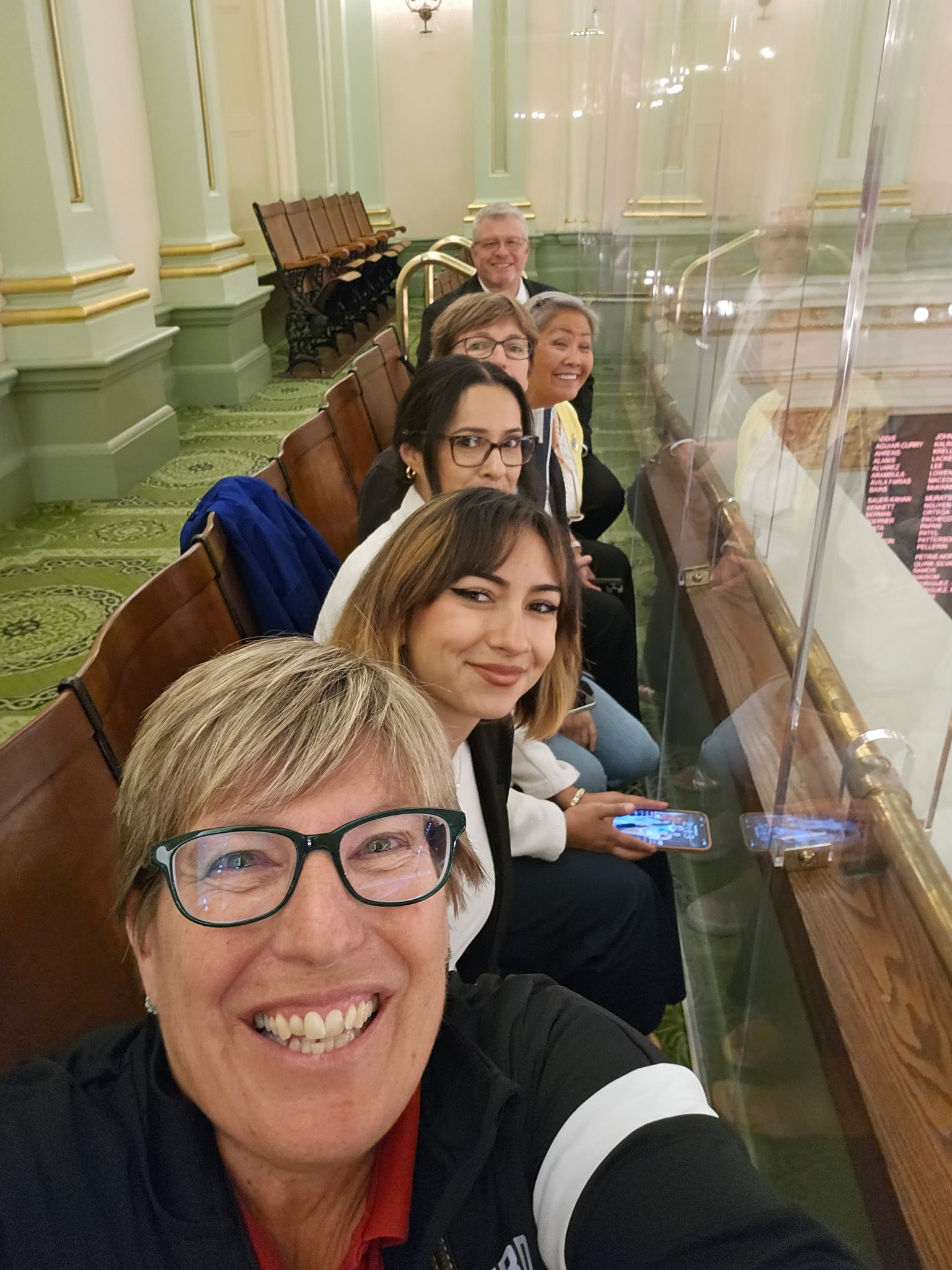 CAHPERD members watching from the California State Assembly Gallery during ACR 181 recognition, May 2026